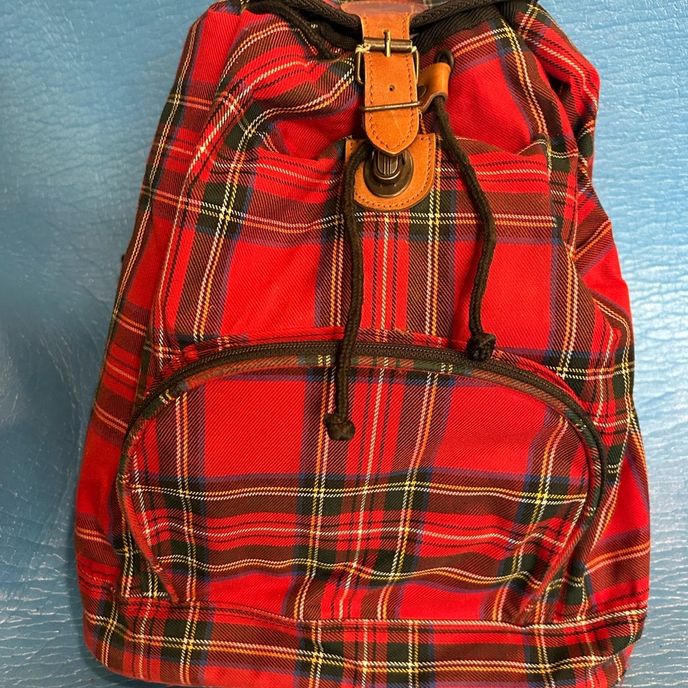 GAP Tartan Plaid Small Backpack Bookbag Handbag